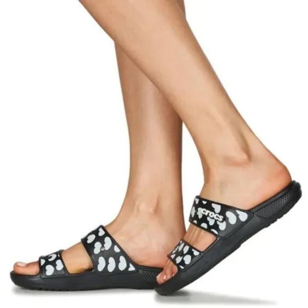 Crocs Heart Print Sandals Men's Size 15 Shoes NEW